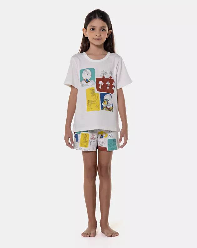 Pijama manga curta e short