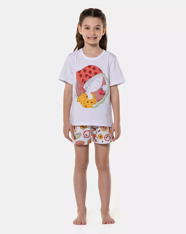 Pijama manga curta e short      
