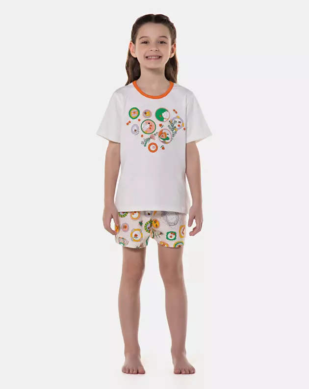 Pijama manga curta e short