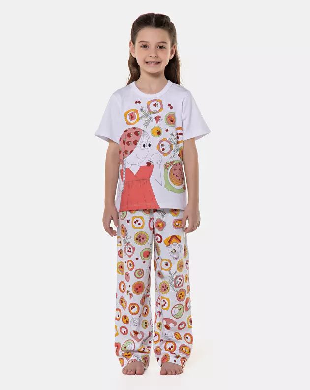 Pijama manga curta e calça