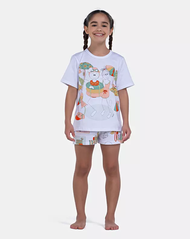 Pijama Manga Curta e Short