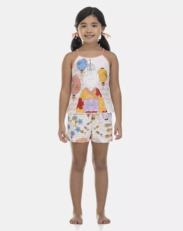 Pijama Feminino Kids Alça e Short