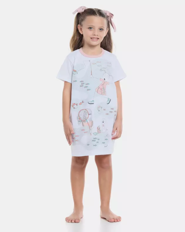 Camisão manga curta      
