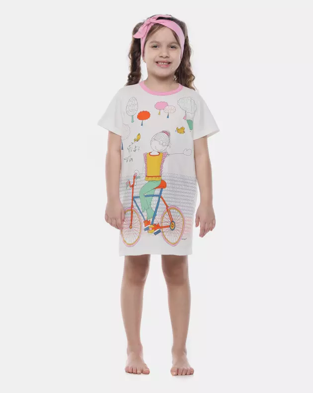 Camisão Feminino Kids Manga Curta