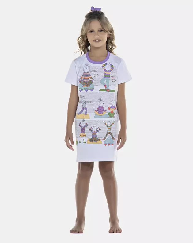 Camisão Feminino Kids Manga Curta