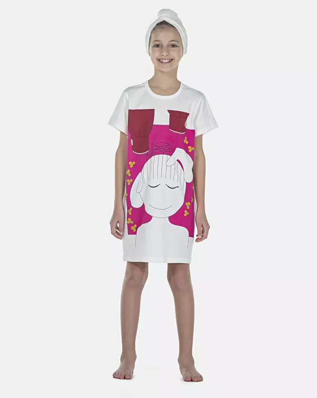 Camisão Feminino Kids Manga Curta