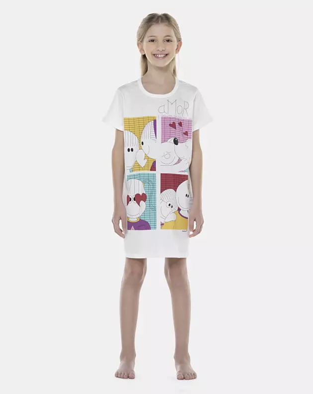 Camisão Feminino Kids Manga Curta