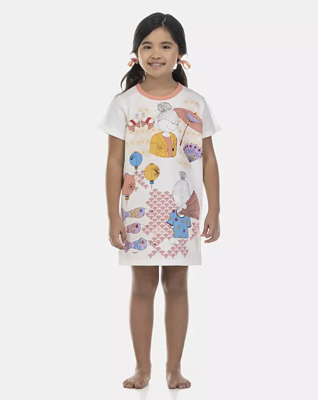 Camisão Feminino Kids Manga Curta