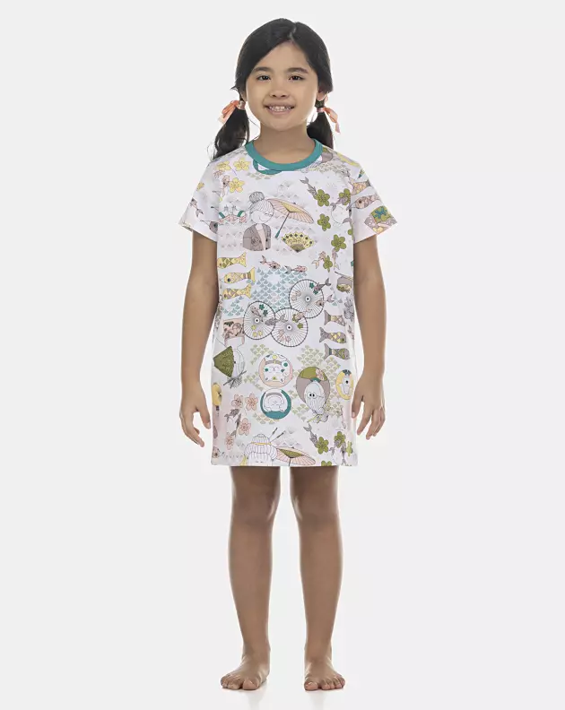 Camisão Feminino Kids Manga Curta