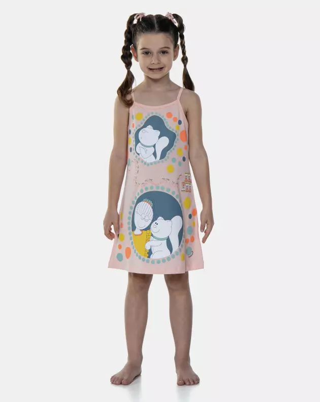 Foto Camisola Sonhart Feminina Infantil  Alça Fina Annie e Nina