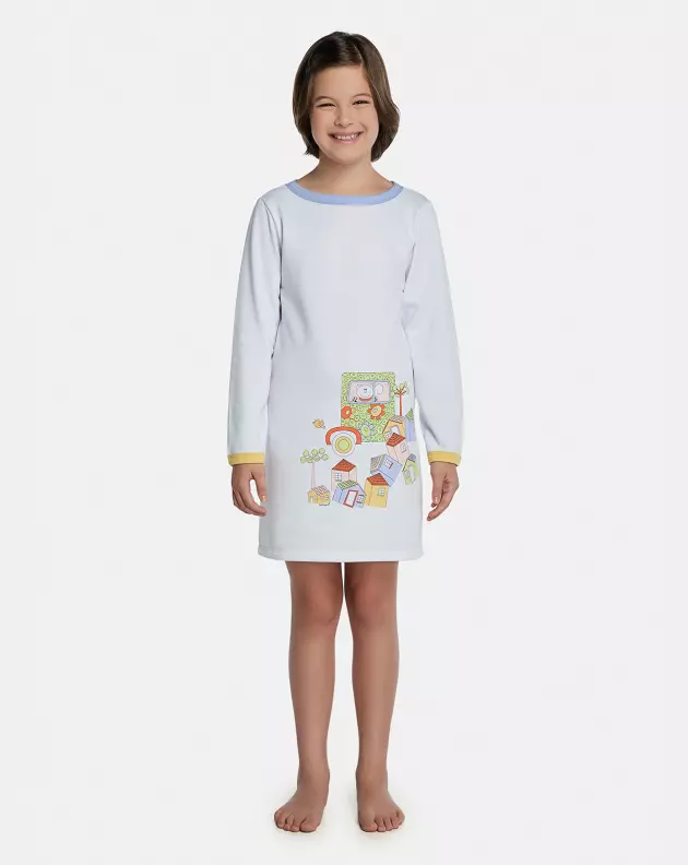 Camisola Feminina Kids Manga Longa Peluciado
