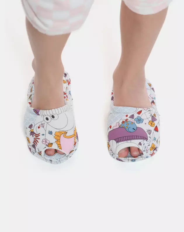 Pantufa Feminino Kids Com Abertura