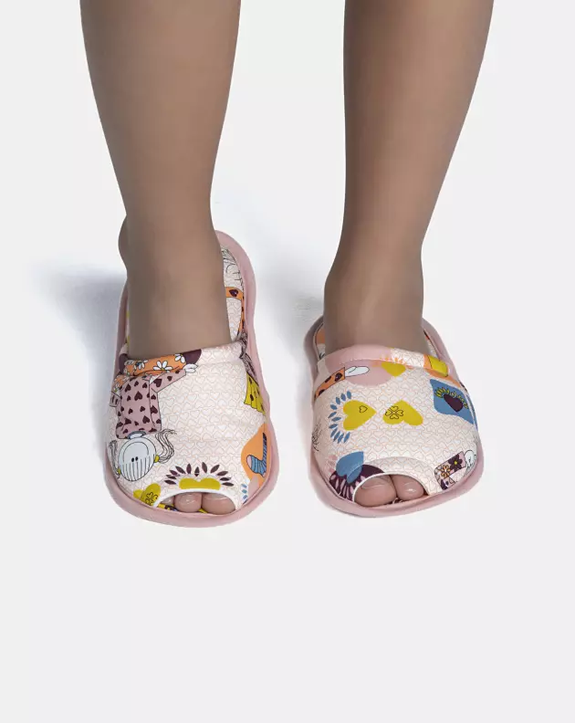 Pantufa Feminina Kids Com Abertura