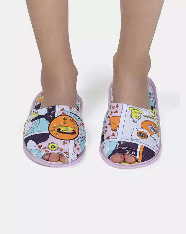 Pantufa Feminina Kids Com Abertura