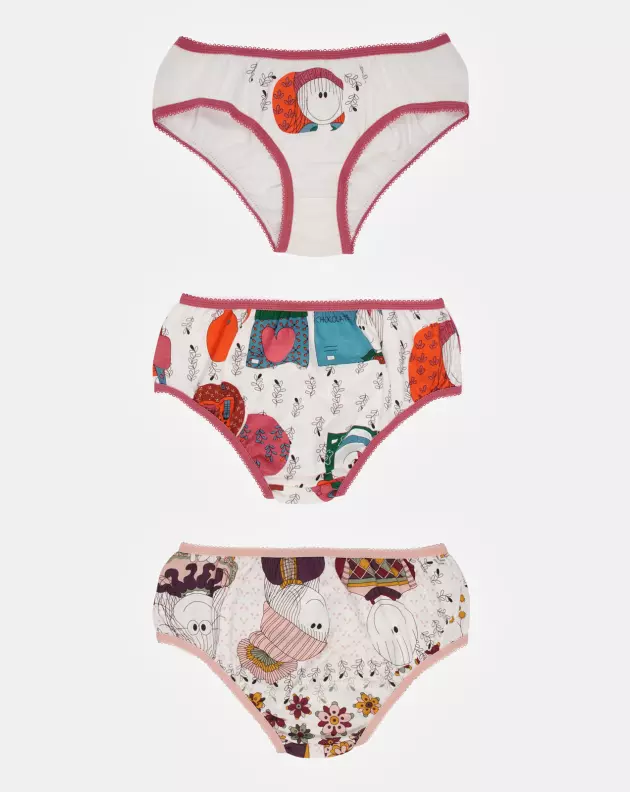 sonhart Kit Calcinha Estampada Infantil 3 Peça