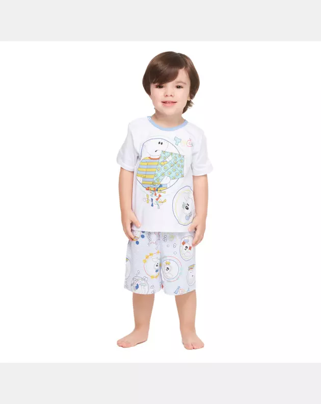 Conjunto Masculino Baby Manga Curta e Bermuda