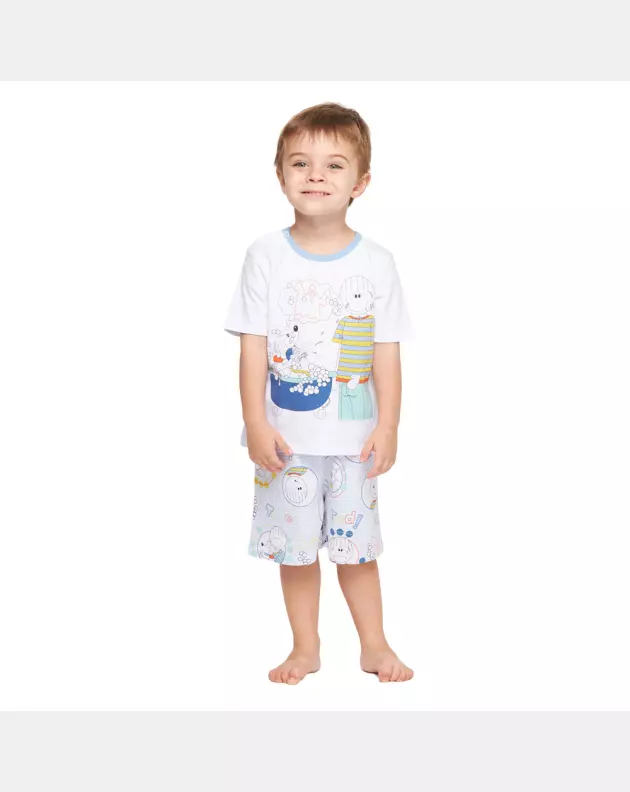 Pijama manga curta e bermuda