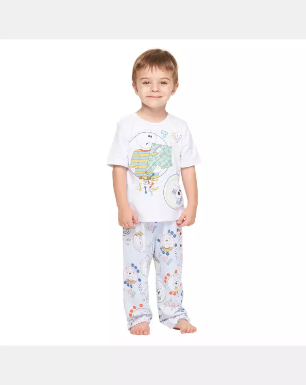 Pijama manga curta e calça