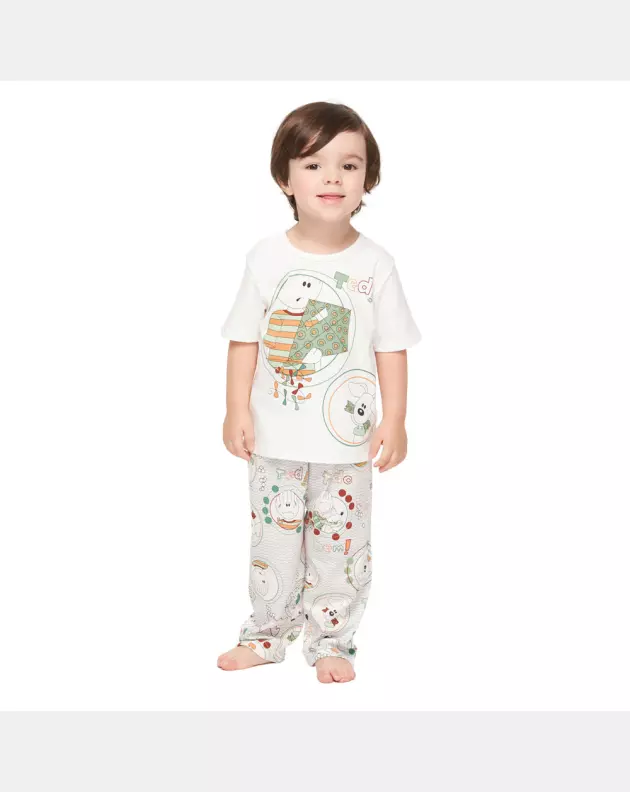 Pijama Masculino Baby Manga Curta e Calça