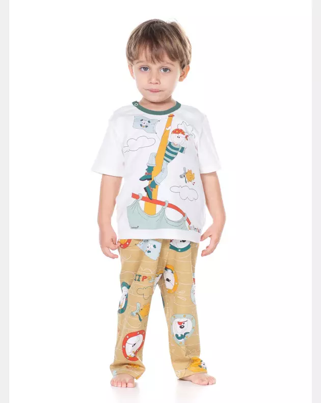 Pijama manga curta e calça