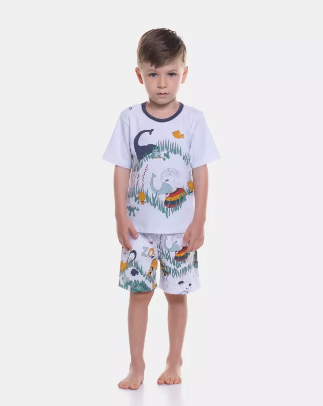 Pijama Masculino Baby Manga Curta e Bermuda
