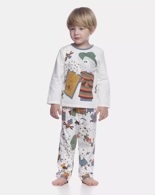 Pijama manga longa e calça