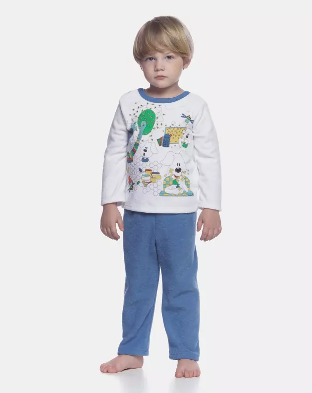 Pijama manga longa e calça        