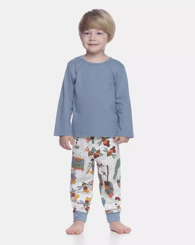 Pijama Masculino Baby Manga Longa e Calça