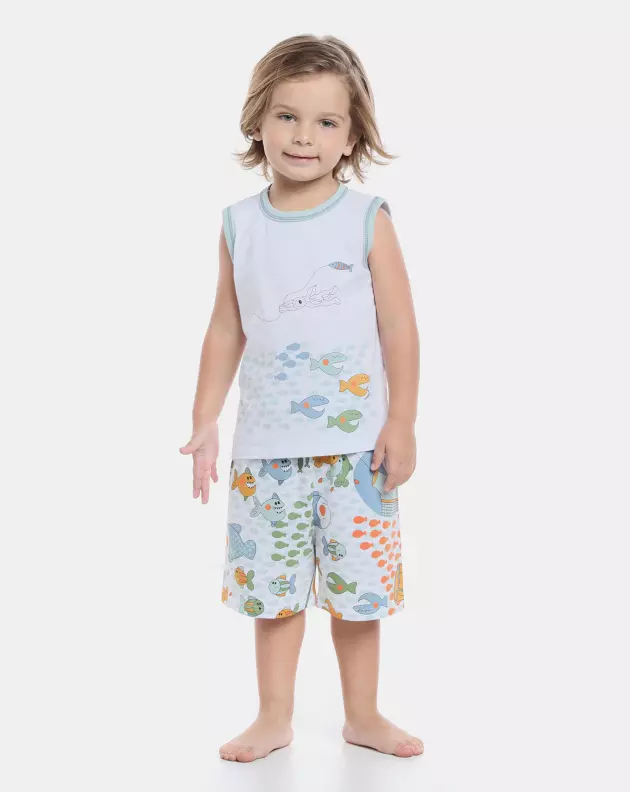 Pijama regata machão e bermuda 