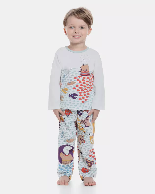 Pijama Masculino Baby Manga Longa e Calça