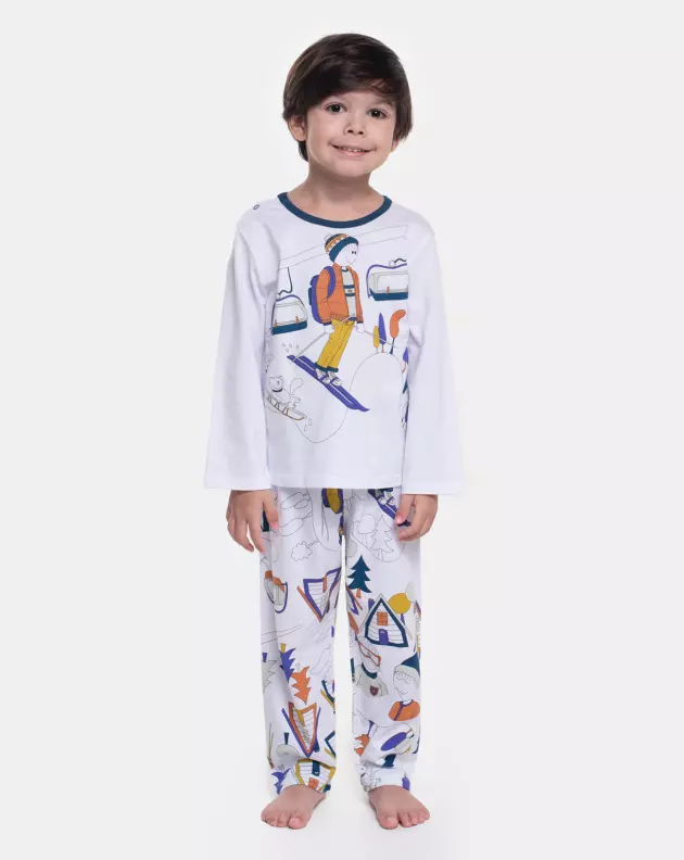 Pijama Manga Longa e Calça 