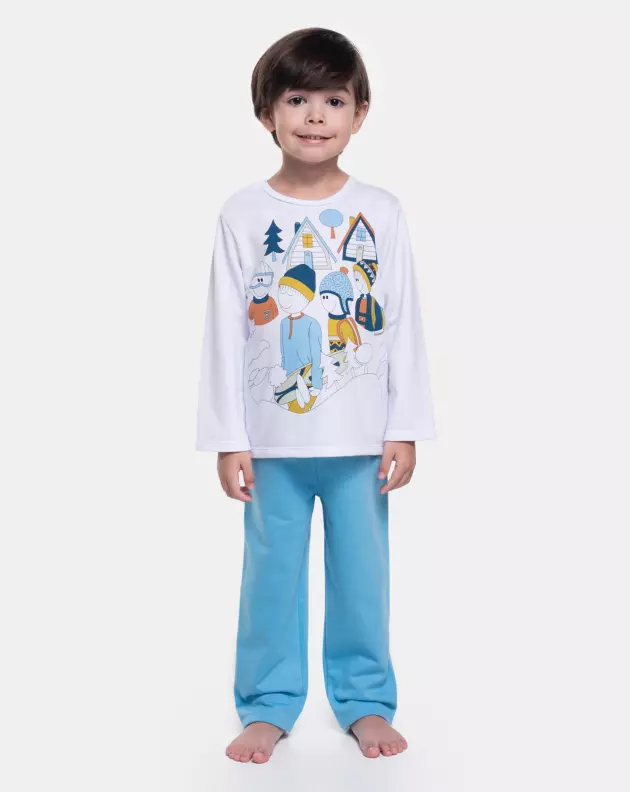 Pijama manga longa e calça