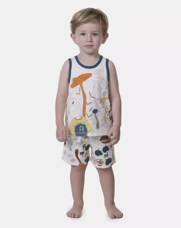 Pijama regata e bermuda