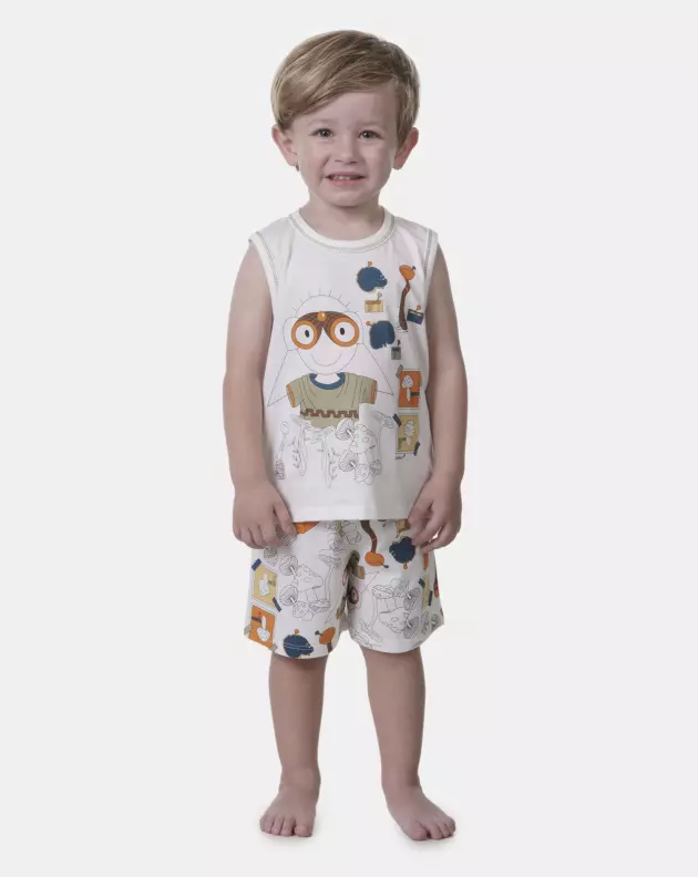 Pijama regata machão e bermuda