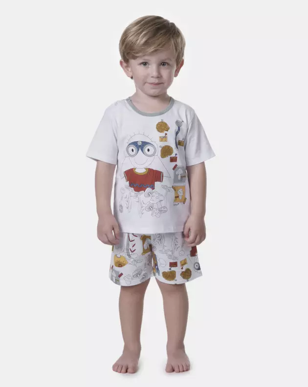 Pijama manga curta e bermuda