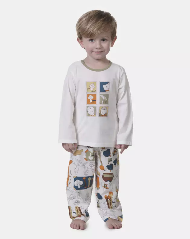 Pijama manga longa e calça 