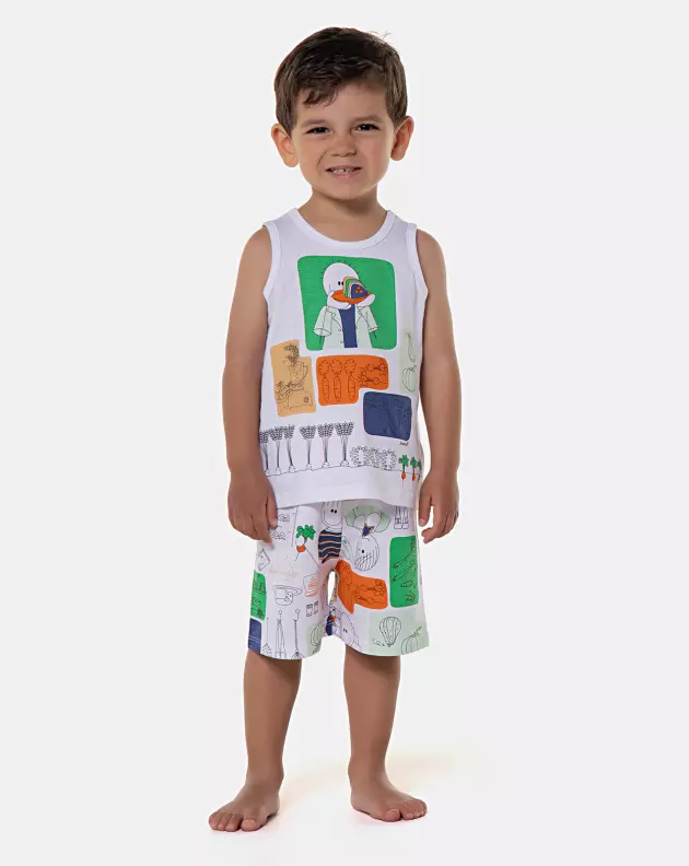 Pijama regata e bermuda