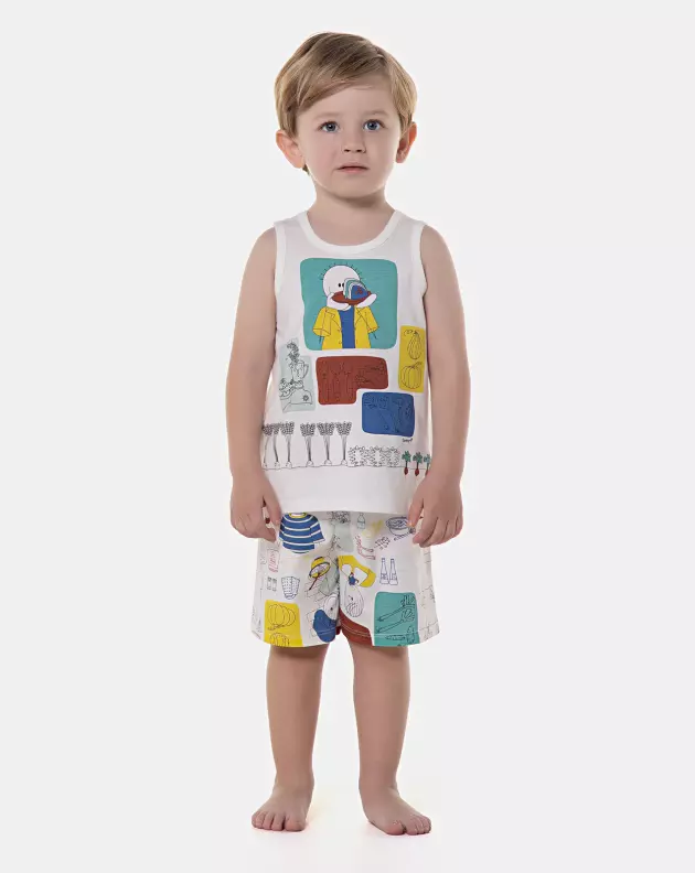 Pijama regata e bermuda
