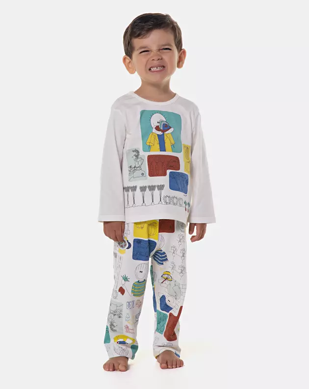 Pijama manga longa e calça