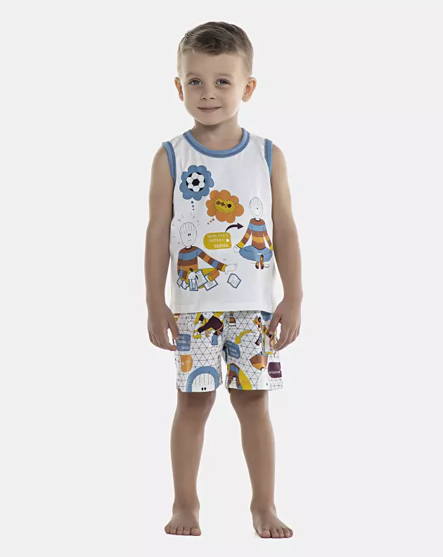 Pijama Masculino Baby Regata Machão e Bermuda