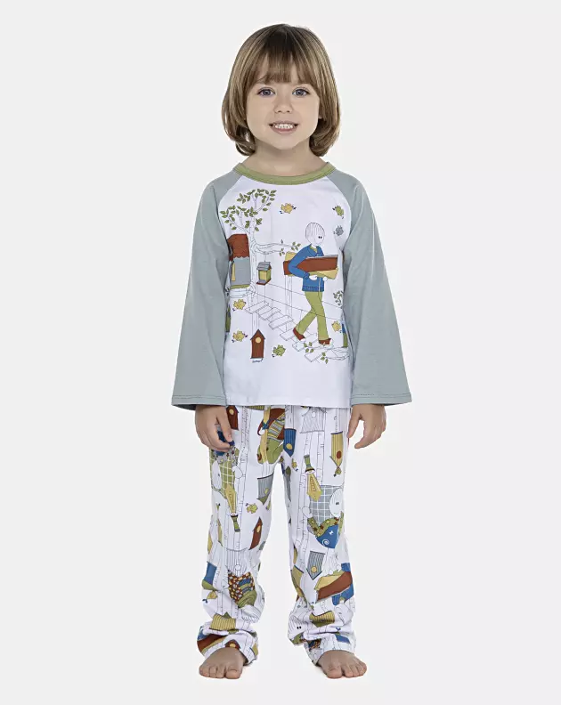 Pijama Masculino Baby Manga Longa e Calça