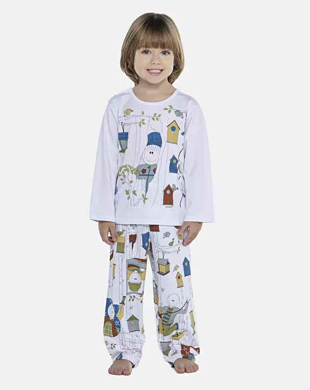 Pijama Masculino Baby Manga Longa e Calça