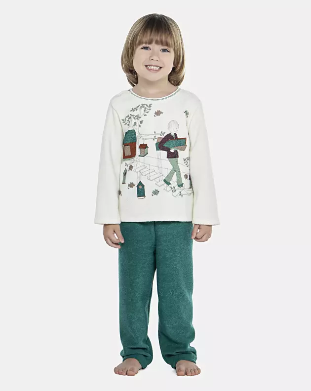 Pijama Masculino Baby Manga Longa e Calça Plush