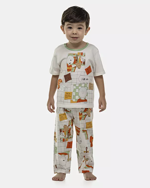 Pijama Masculino Baby Manga Curta e Calça