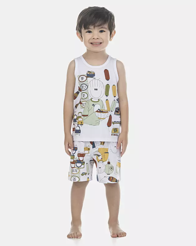 Pijama Masculino Baby Regata e Bermuda