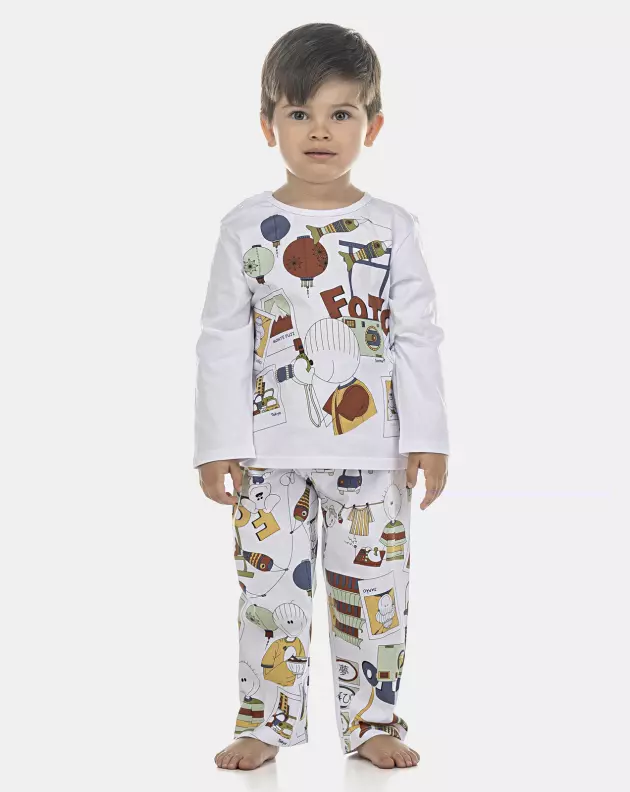 Pijama Masculino Baby Manga Longa e Calça
