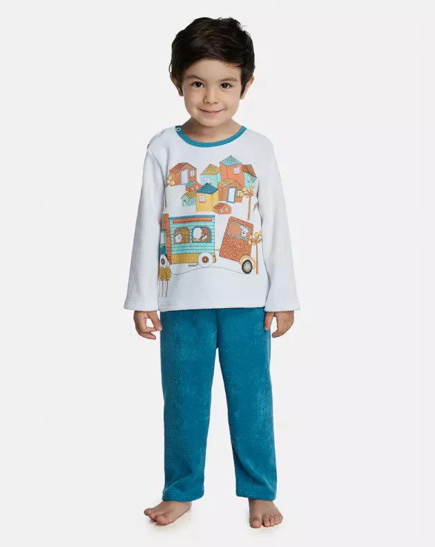 Pijama Masculino Baby Manga Longa e Calça Plush