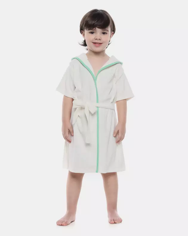 Roupão Masculino Baby Manga Curta Com Capuz
