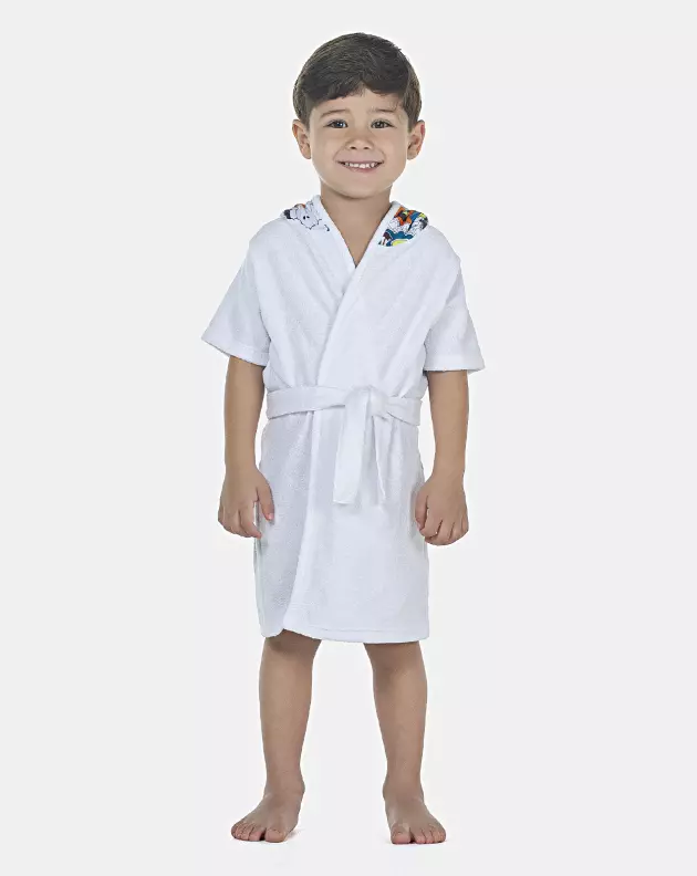 Roupão Masculino Baby Manga Curta Atoalhado