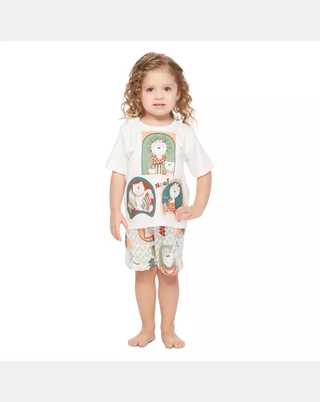 Conjunto Feminino Baby Manga Curta e Short